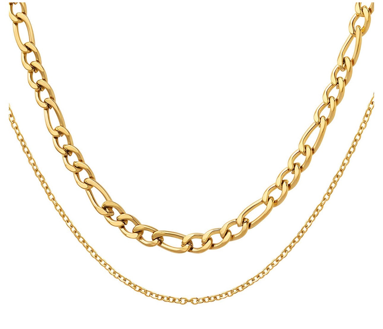 Chunky double stack necklace
