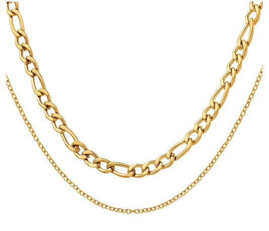 Chunky double stack necklace