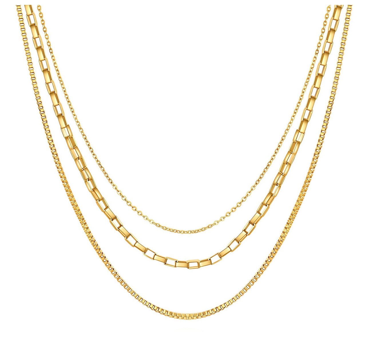 Triple the trouble chain necklace