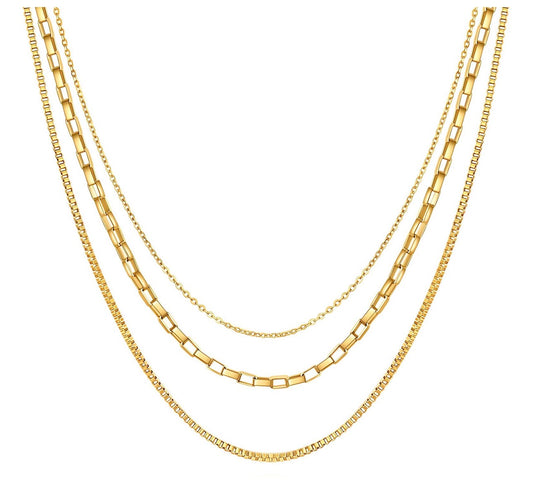 Triple the trouble chain necklace
