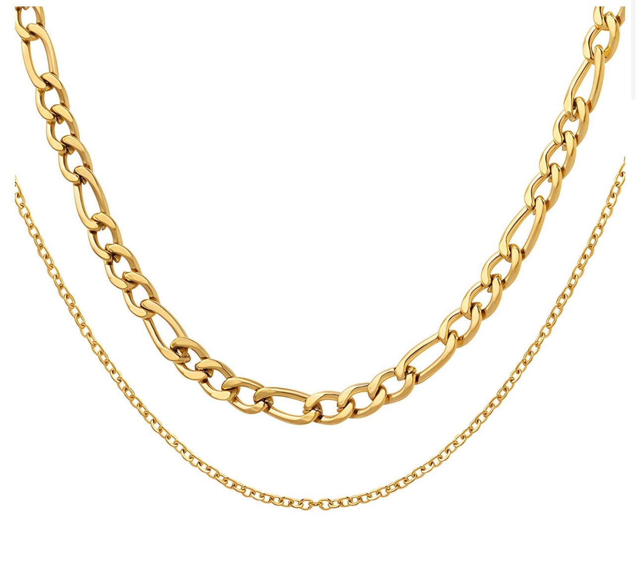 Double stack chain necklace