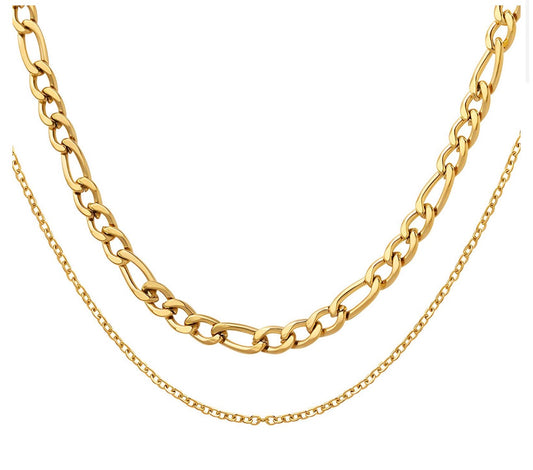 Double stack chain necklace