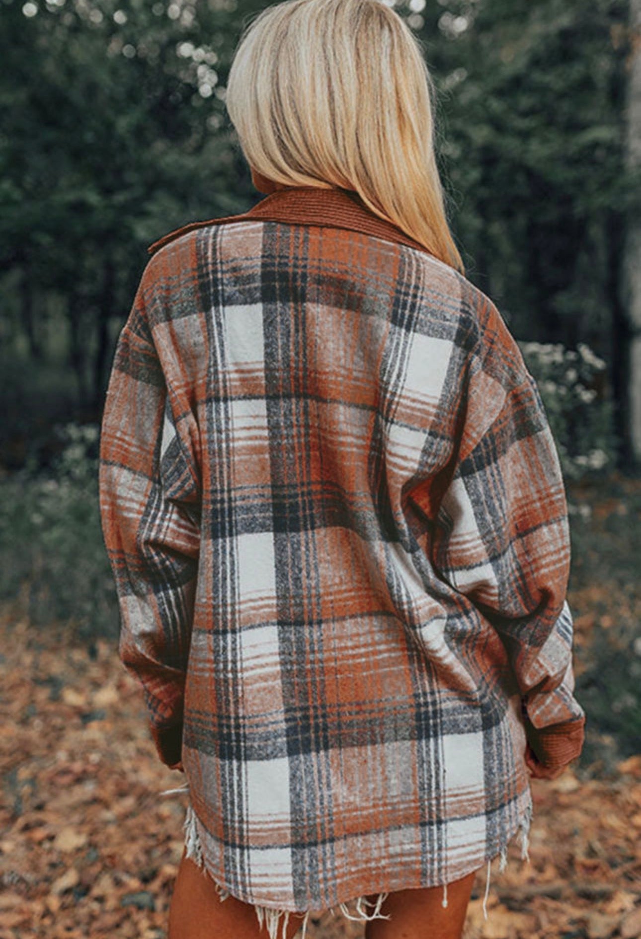 Plaid Corduroy Shacket