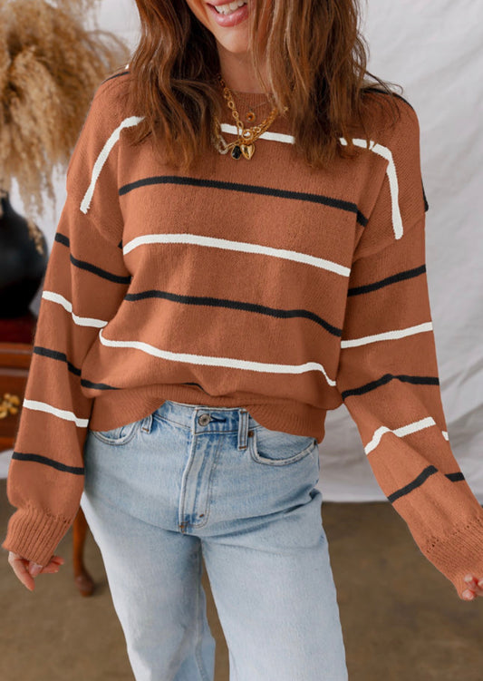 Brown Stripe Sweater