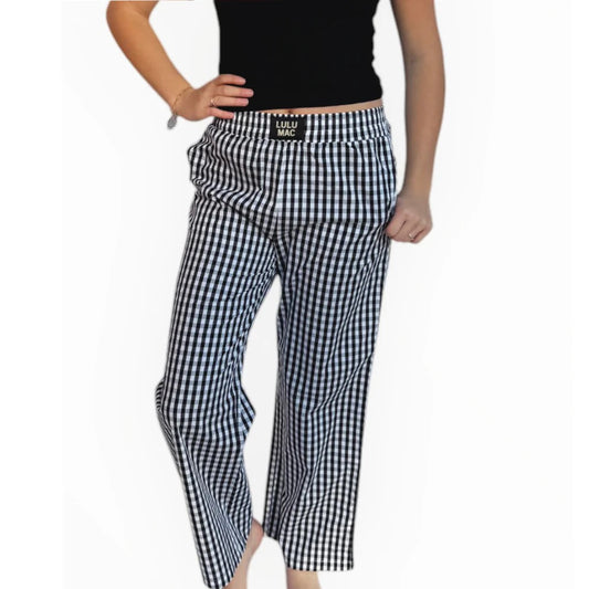 LULUMAC Black Gingham Pant