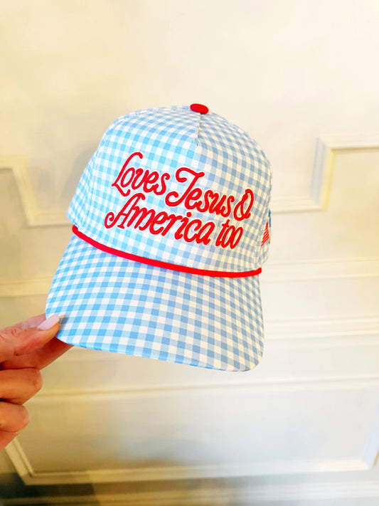 Loves Jesus and America Too Hat