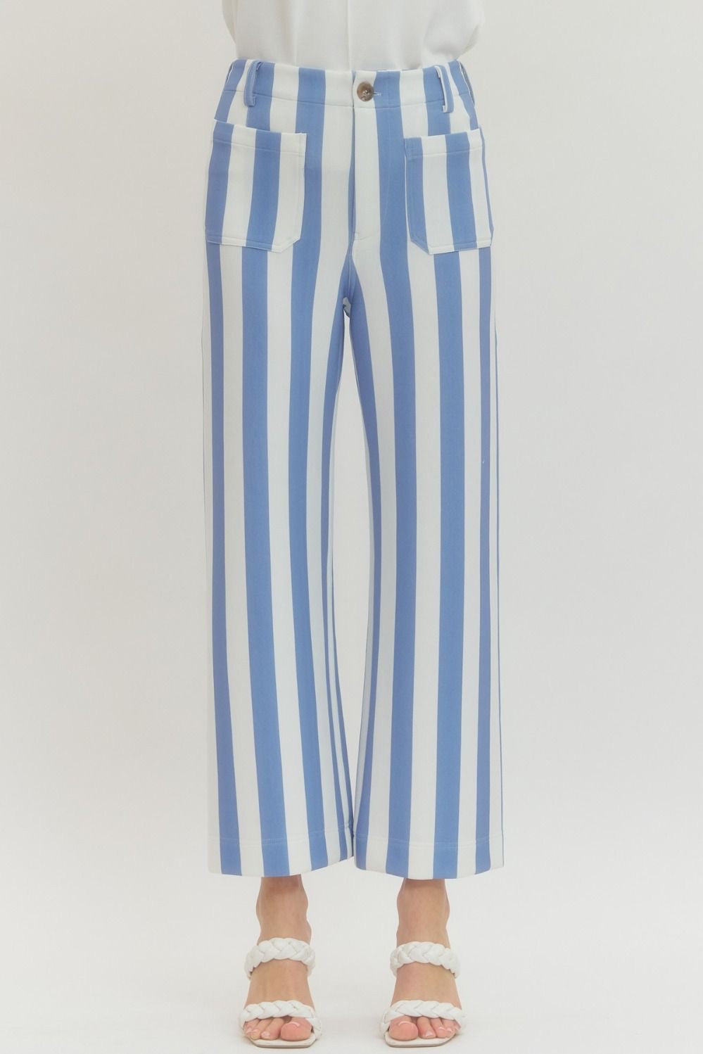 Blue Striped Pants