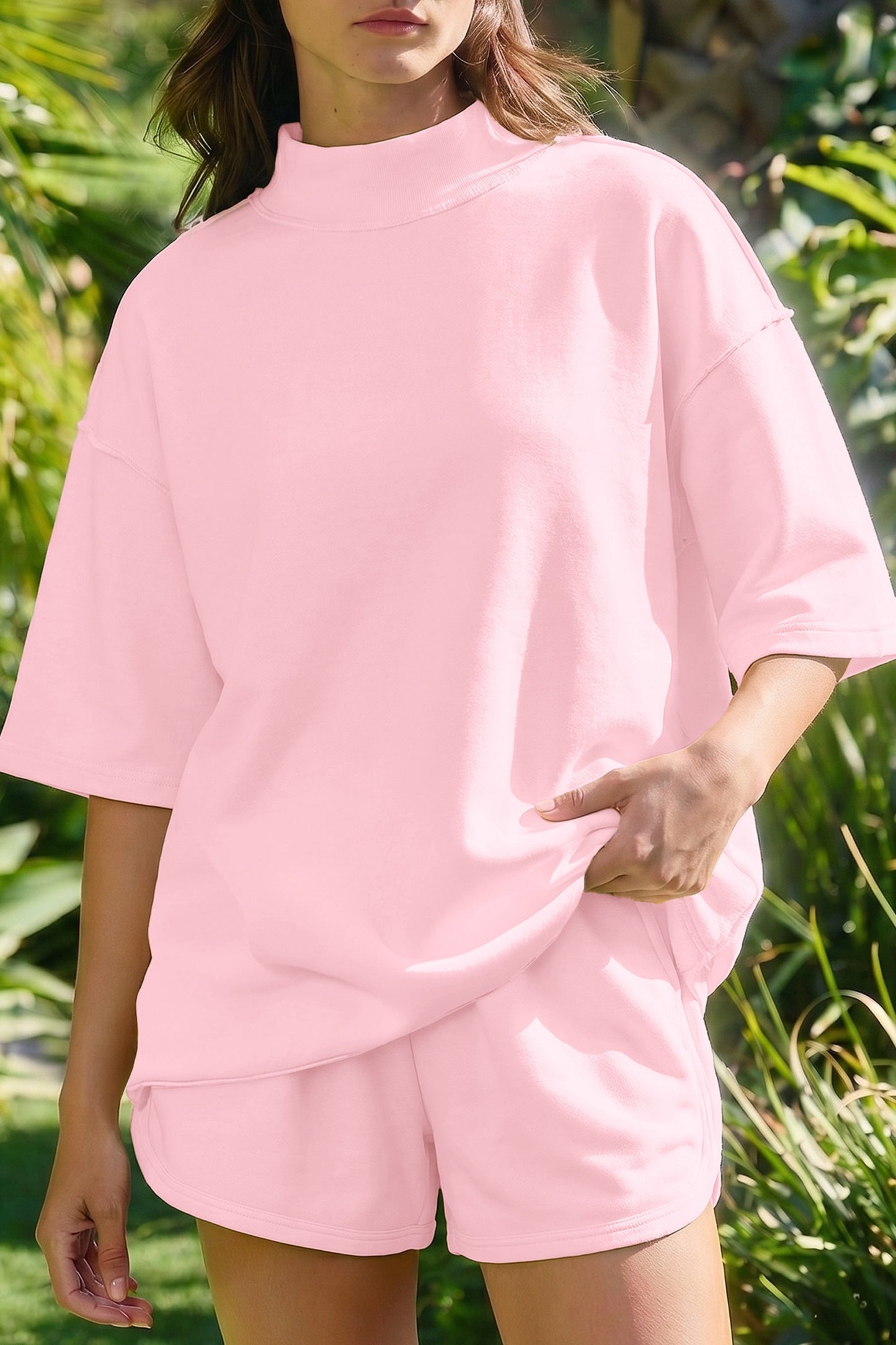 Light Pink Mockneck Set