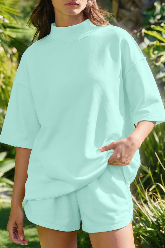 Moonlight Jade Mockneck Short Set