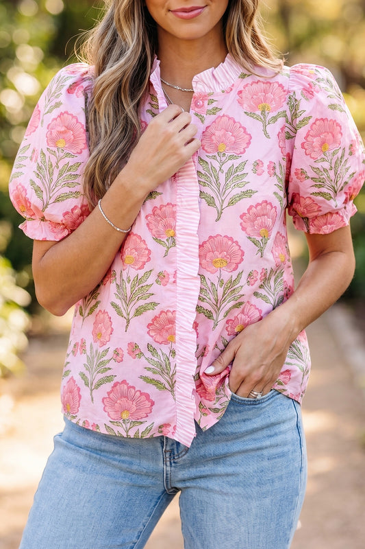 Pink Sweet Blooms Blouse