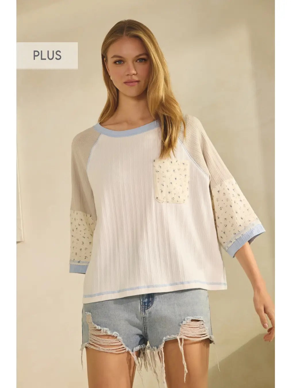 Blue Multi Colored Blouse