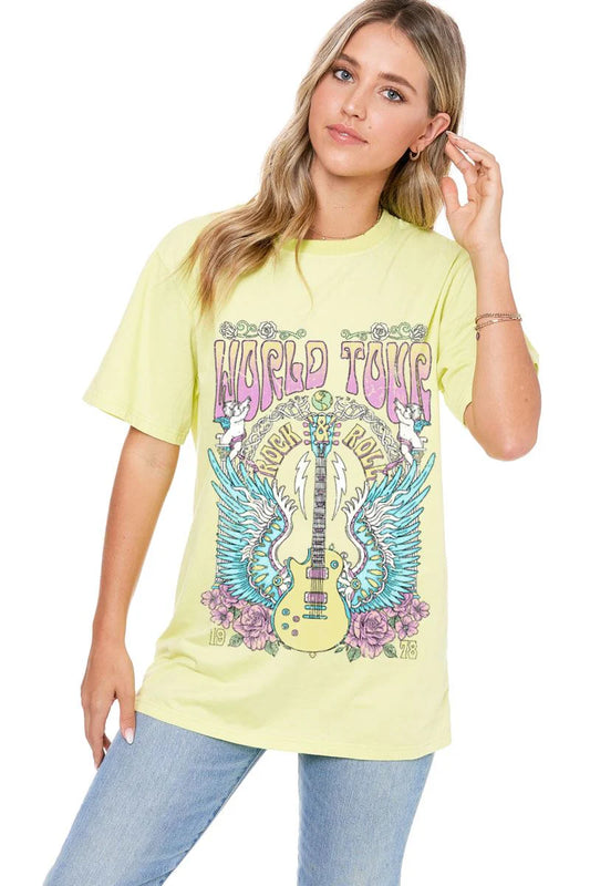 World Tour Rock & Roll Graphic Tee