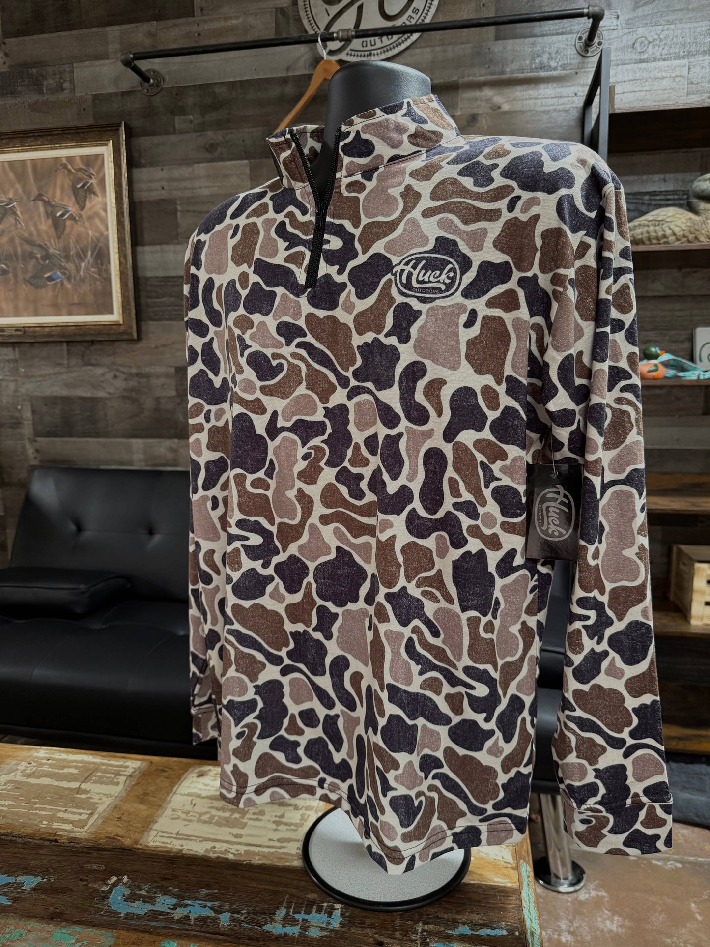Slough Camo - Quarter Zip Pullover
