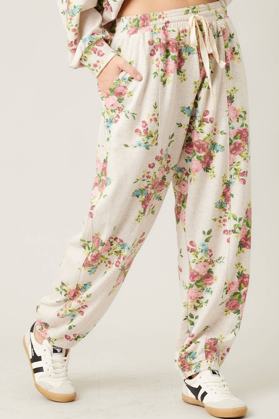 Printed Cotton Terry Jogger set