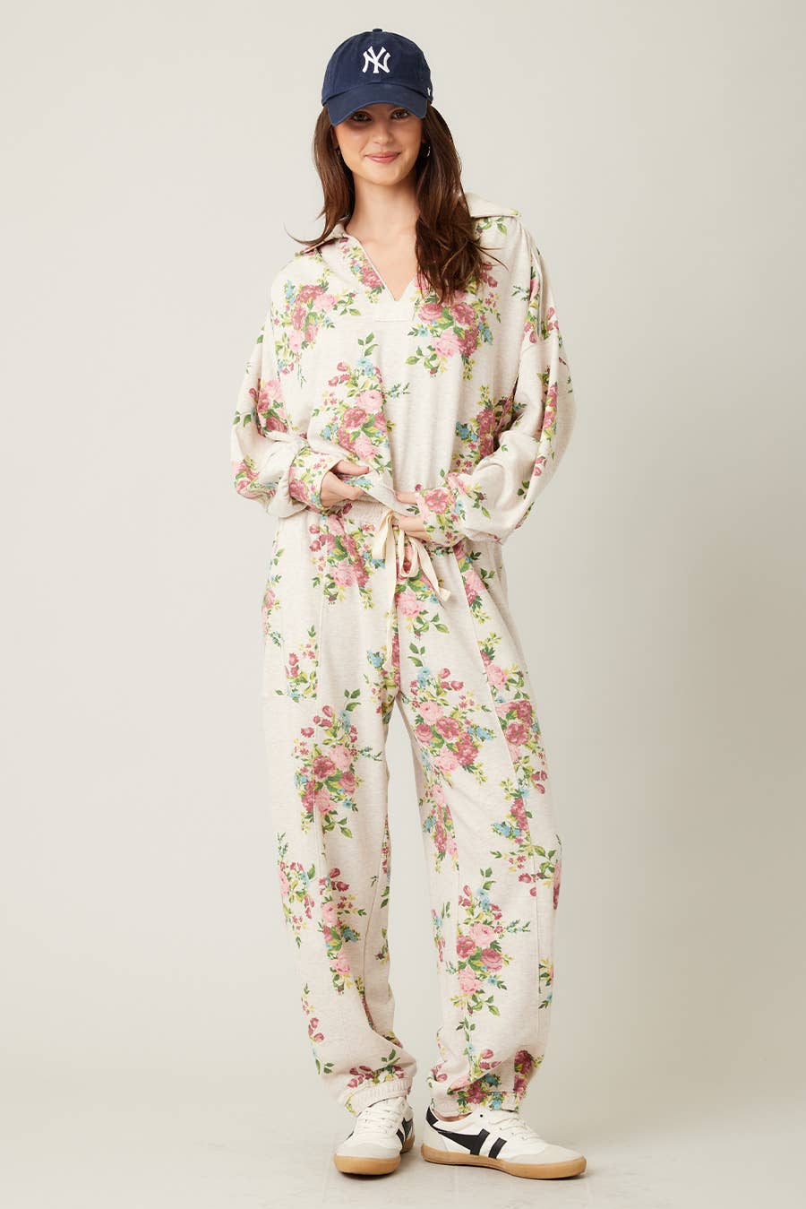 Printed Cotton Terry Jogger set