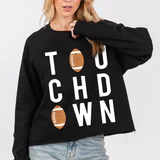 Glitter' Touch Down Football Graphic Sweatshirt