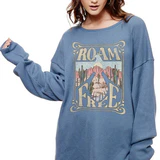 Roam Free Western Graphic Pullover