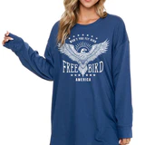 Free Bird L/S Oversized Tee